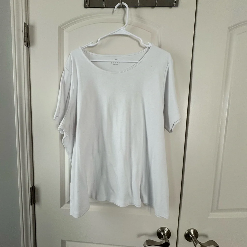 The Outfitters by Lands’ End Royal Blue and White Short Sleeve Tees 3x - Picture 7 of 16